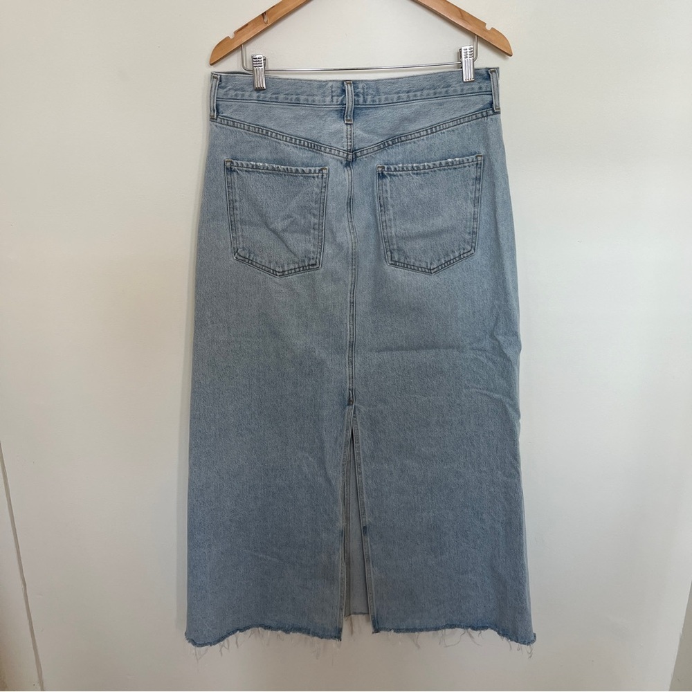 Agolde Denim Hilla Skirt In Light Blue Size 30 - Picture 5 of 6